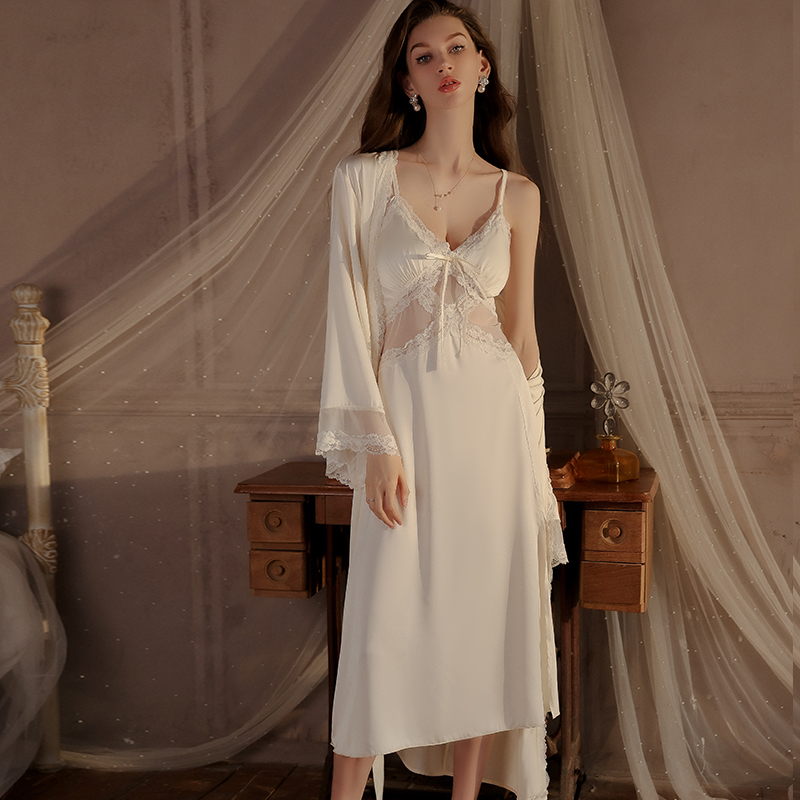 Women French Romantic Sling Ni - đánh giá và giá Robe Silk Women